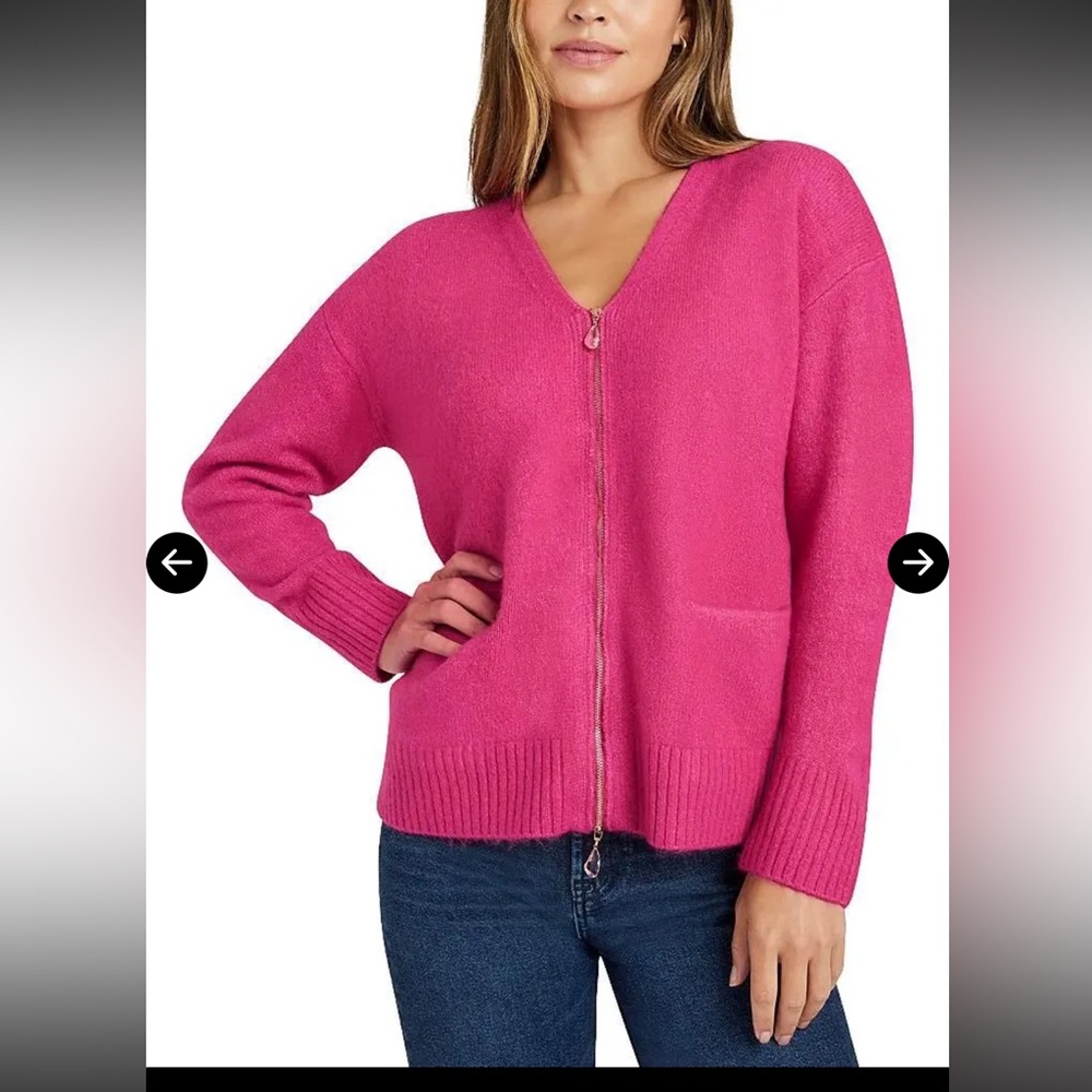 NWT•Splendid•Zeena Zip Front Cardigan
Fuschia•XS